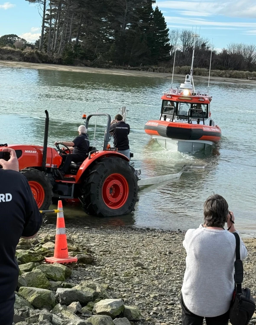 Coastguard boat and trailer
