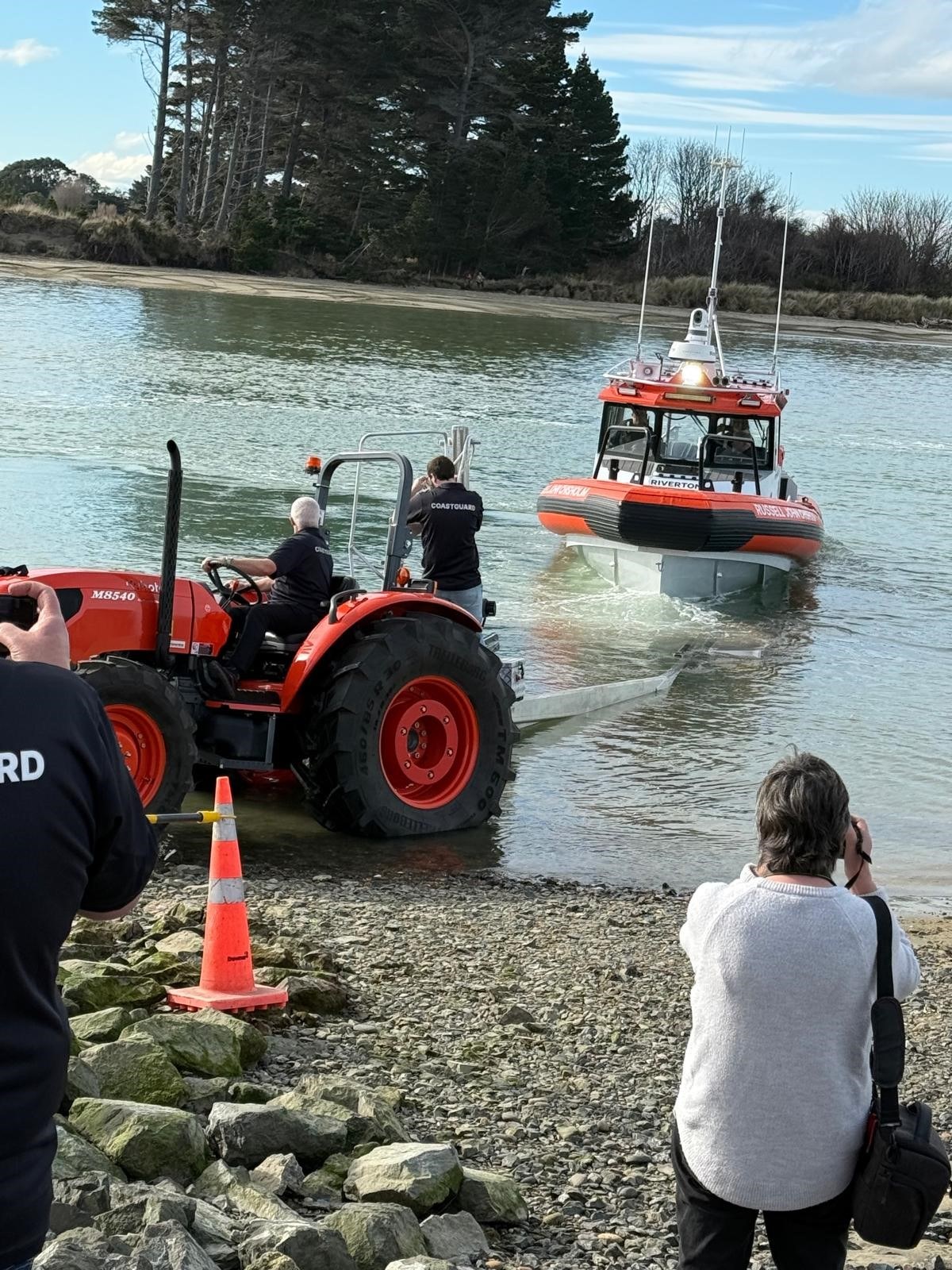 Coastguard boat and trailer