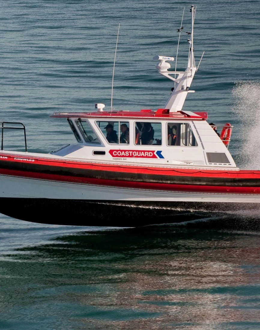 Coastguard Hawkes Bay Celia Knowles stock image